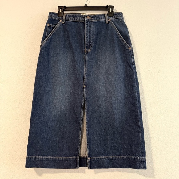 Free People We The Free Wild Roses Midi Skirt Size 28 Dark Blue - Picture 4 of 12